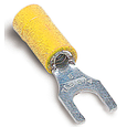 Thomas & Betts Insulated Fork Terminal #8 Stud 10-12 AWG Yellow Vinyl