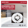 NUVO Lighting NUV-62-1716-EM Blink Pro - EM Battery Backup - 7 Inch - Square Shape - Bronze Finish