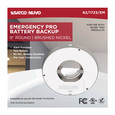 NUVO Lighting 62-1723-EM Blink Pro, EM Battery Backup, 9in, Round Shape, Brushed Nickel Finish