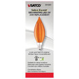 SATCO Lighting S11301 2W CA11 LED, Satin Spun Amber, Candelabra Base, 2100K, 120V