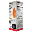 SATCO Lighting S11301 2W CA11 LED, Satin Spun Amber, Candelabra Base, 2100K, 120V