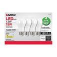 SATCO Lighting S11455 13W A19 LED, 3000K, Dimmable, Medium Base, 230 degree Beam Angle, 4-Pack