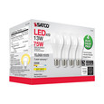 SATCO Lighting S11455 13W A19 LED, 3000K, Dimmable, Medium Base, 230 degree Beam Angle, 4-Pack