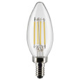 Satco Lighting SAT-S21266 4 Watt B11 LED - Clear - Candelabra base - 90 CRI - 3500K - 120 Volt