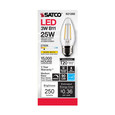 Satco Lighting SAT-S21282 3 Watt B11 LED - Clear - Medium base - 90 CRI - 2700K - 120 Volt