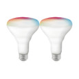 Satco Lighting SAT-S11256 9.5 Watt - BR30 LED - RGB & Tunable White - Starfish IOT - 120 Volt - 800 Lumens - 2-pack