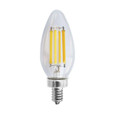 Satco Lighting SAT-S11385 8 Watt C11 LED - Clear - Candelabra base - 3000K - 90 CRI - 760 Lumens - 120 Volt