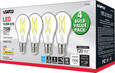 SATCO Lighting S12436 10.5W A19 LED, 75W Replacement, Clear, Medium Base, 2700K, 120V, 4-Pack