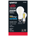SATCO Lighting S12452 21W, A23 LED, Frost Finish, Medium Base, 5000K, 120V