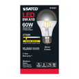 SATCO Lighting S12421 6W A19 LED, Silver Crown, Medium Base, 2700K, 90 CRI, 120V