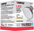 SATCO Lighting S11336 6.5W, MR16 LED, 2700K, GU5.3 Base, 40 degree Beam Angle, 12V