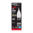 SATCO Lighting S21316 4W CA10 LED, Frost, Medium Base, 90 CRI, 3000K, 120V