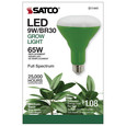 SATCO Lighting S11441 9W, BR30 LED, Full Spectrum Plant Grow Lamp, Medium Base, 120V