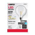 Satco Lighting SAT-S21253 6 Watt G40 LED - Clear - Medium base - 90 CRI - 3000K - 120 Volt