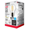 SATCO Lighting S21221 5.5W G16.5 LED, Clear, Medium Base, 90 CRI, 3000K, 120V