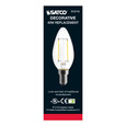 SATCO Lighting S12116 4.5W, B11 LED, Clear, 350 Lumens, 4000K, European Base, 120V