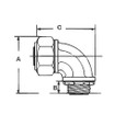 Thomas & Betts CI6708-IT Fitting, Insulated 90 Degree Liquidtight
