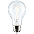 SATCO Lighting S12461 5W A19 LED, Clear, 3000K, Medium Base, 120V, 4-Pack