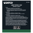 Satco Lighting SAT-S11442 16 Watt - PAR38 LED - Full Spectrum Plant Grow Lamp - Medium Base - 120 Volt