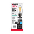 SATCO Lighting S21286 4W B11 LED, Clear, Medium Base, 90 CRI, 4000K, 120V