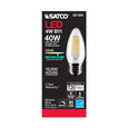 SATCO Lighting S21286 4W B11 LED, Clear, Medium Base, 90 CRI, 4000K, 120V