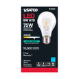 SATCO Lighting S12424 10.5W LED A19, Clear, Medium Base, 4000K, 90 CRI, 120V