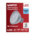 Satco Lighting SAT-S11390 4.5 Watt MR16 LED - Silver Finish - 5000K - GU5.3 Base - 360 Lumens - 12 Volt