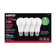 Satco Lighting SAT-S11425 14 Watt A19 LED - 5000K - Dimmable - Medium base - 230 deg. Beam Angle - 4-pack