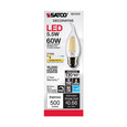 SATCO Lighting S21318 5.5W CA10 LED, Clear, Medium Base, 90 CRI, 2700K, 120V