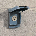 Thomas & Betts E98G5FN-CAR WP CVR 50 AMP RECEPT GRAY