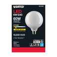 SATCO Lighting S21255 6W G40 LED, White, Medium Base, 90 CRI, 2700K, 120V