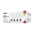 Satco Lighting SAT-S12463 8 Watt A19 LED - Clear - 3000K - Medium Base - 120 Volt - 4-Pack