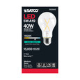 SATCO Lighting S12410 5W LED A19, Clear, Medium Base, 4000K, 90 CRI, 120V