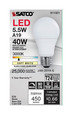 SATCO Lighting S11321 5.5W, A19 LED, 3000K, Medium Base, 220 degree Beam Angle, 120V
