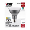 SATCO Lighting S11586 11W PAR30LN LED, Medium Base, Silver Finish, CCT Selectable, 120V, 40 degree Beam Angle