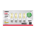 SATCO Lighting S12442 12.5W A19 LED, 100W Replacement, Clear, Medium Base, 2700K, 120V, 4-Pack