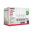 SATCO Lighting S11414 9.5W A19 LED, 2700K, Dimmable, Medium Base, 230 degree Beam Angle, 4-Pack