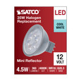 SATCO Lighting S11394 4.5W MR16 LED, Silver Finish, 4000K, GU5.3 Base, 360 Lumens, 12V