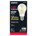 Satco Lighting SAT-S12429 12.5 Watt LED A19 - Clear - Medium Base - 2700K - 90 CRI - 120 Volt