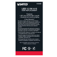 Satco Lighting SAT-S12429 12.5 Watt LED A19 - Clear - Medium Base - 2700K - 90 CRI - 120 Volt