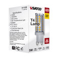 SATCO Lighting S11238 5W G9 LED, Clear, 2700K, T4 Shape, 120V