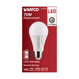 SATCO Lighting S11772 12W A19 LED, Medium Base, CCT Selectable, White Finish, 90 CRI, 120V
