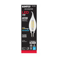 SATCO Lighting S21299 4W CA10 LED, Clear, Candelabra Base, 90 CRI, 5000K, 120V