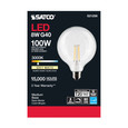 Satco Lighting SAT-S21258 8 Watt G40 LED - Clear - Medium base - 90 CRI - 3000K - 120 Volt