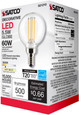 Satco Lighting SAT-S21210 5.5 Watt G16.5 LED - Clear - Candelabra base - 90 CRI - 3000K - 120 Volt