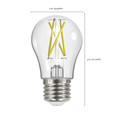 SATCO Lighting S12414 8W LED A19, Clear, Medium Base, 2700K, 90 CRI, 120V
