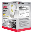 Satco Lighting SAT-S12430 12.5 Watt LED A19 - Clear - Medium Base - 3000K - 90 CRI - 120 Volt