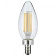 Satco Lighting SAT-S11345 8 Watt C11 LED - Clear Finish - Candelabra Base - 5000K - 90 CRI - 800 Lumens - 120 Volt