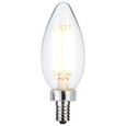 Satco Lighting SAT-S11345 8 Watt C11 LED - Clear Finish - Candelabra Base - 5000K - 90 CRI - 800 Lumens - 120 Volt