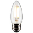 SATCO Lighting S21291 5.5W B11 LED, Clear, Medium Base, 90 CRI, 4000K, 120V